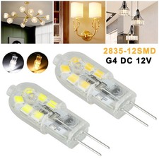 G4 2W 2835SMD Bi-pin Base Lamps 12LED Capsule Light Bulb DC12V White/Warm White
