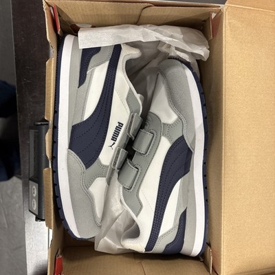 New Puma St Runner V4 Kids NL V PS SIZE US 2.5C Gray Echo Puma Navy