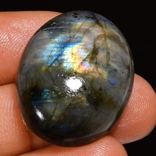 Natural Labradorite Oval Shape Cabochon Loose Gemstone 40 Ct. 28X21X8 mm A-18341