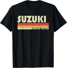 Suzuki Retro Vintage Japanese Name T-Shirt Gift for Dad, Mom, Daughter, Coworker