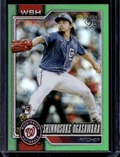 2026 Topps Shinnosuke Ogasawara RC Green Rainbow Foil Rookie #/99 Nationals
