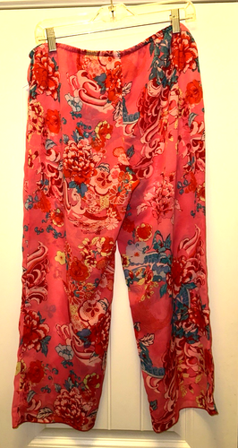 JOSIE Natori 2-Piece Bright Flower Design Sheer Polyester PAJAMA SET (MEDIUM) - Picture 4 of 7