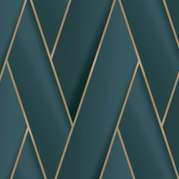 Armando FischgräTen Debona Vliestapete Teal GrüN 2122 Metallic Geometrisch-image