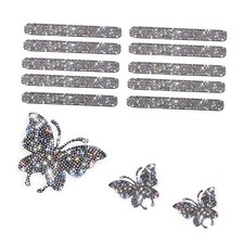 CB Rhinestone Car Bling Stickers Decals, Luxe Butterfly - 1 X Large  2 X Small