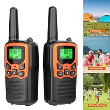 2 PACK Long Range Walkie Talkie 100 Mile Two Way Radio Charge Headset Waterproof
