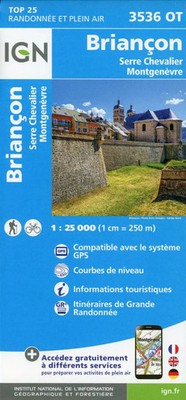 Briançon. Serre-Chevalier. Montgenèvre 1 : 25 000 | Französisch | (Land-)Karte
