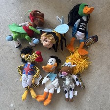 Vintage Infamous Meanies Plush Lot Of 6 Infamous Series NEW With Tags
