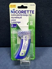 Nicorette Nicotine Mini Lozenge Mint 2mg Stop Smoking Aid 20ct EXP 11/26