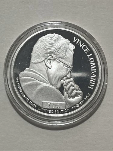 1997 Vince Lombardi “Titletown Forever” 1 oz .999 Proof Silver Round- #703