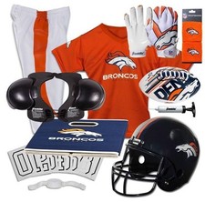 Denver Broncos Kids NFL 13pc Deluxe Football Uniform Set, Small