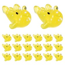 20-Pack Luminous Mini Resin Fish Ornaments for Aquarium Decor Yellow