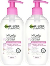 Garnier Micellar Gel Face Wash For Sensitive Skin 200ml Gentle Face Cleanser &