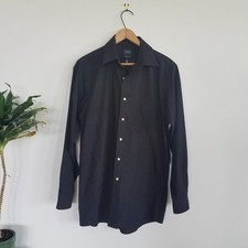 Arrow classic fit black button-down shirt