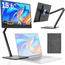 15.6" FHD Portable Monitor, IPS Travel Screen with Magnetic Stand  Case