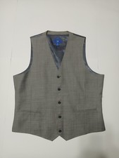 Egara Mens Vest XL Slim Fit 100 Wool Gray 59