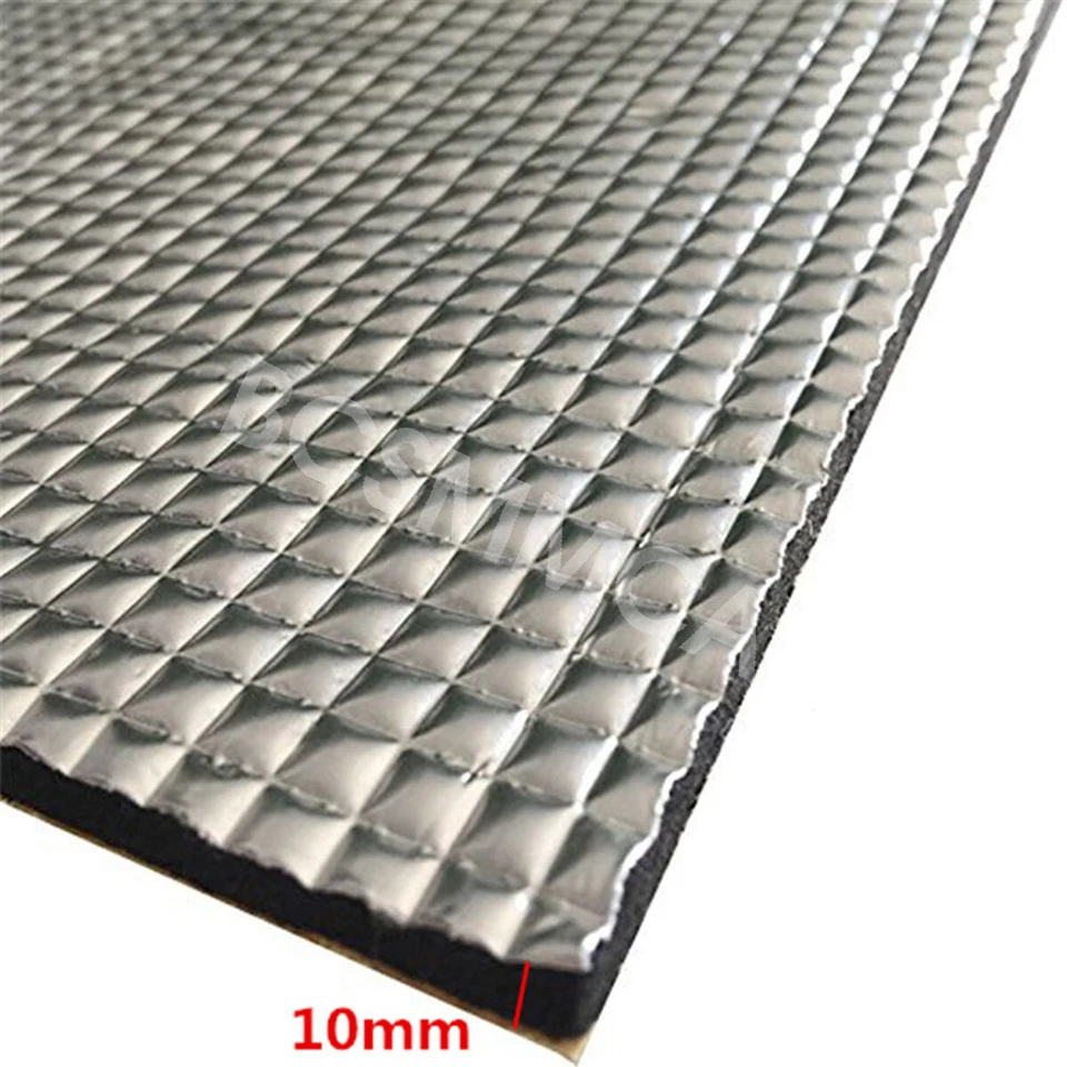 Heat Shield Dynamat Sound Deadener Car Hood 10mm Foam Mat PE Alumium Shield 1Pcs Foto 4 de 4