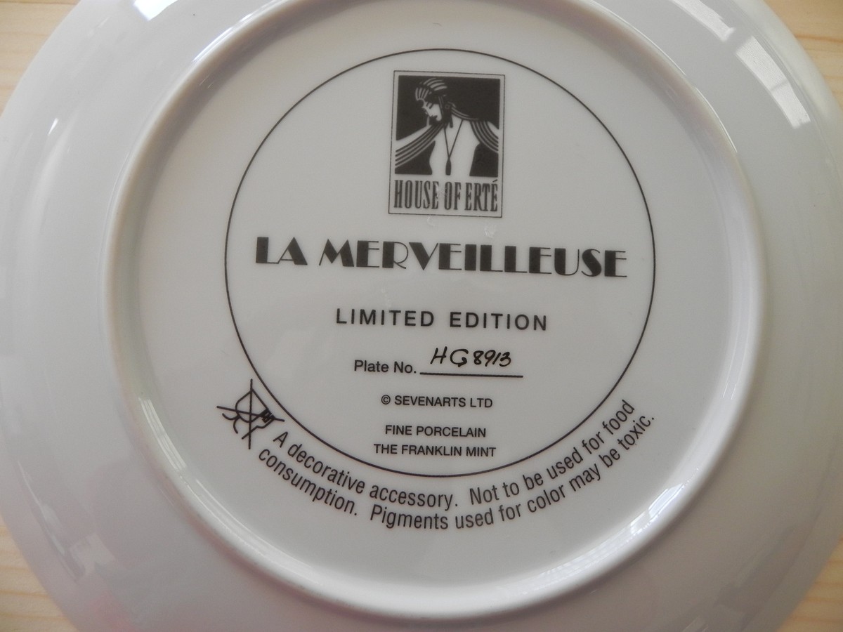 Franklin Mint House of Erte Limited Edition La Merveilleuse 8