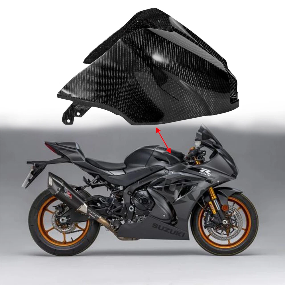 Carbon Fiber Motorcycle Tank Cover Gloss Black For Suzuki GSXR 1000 2017