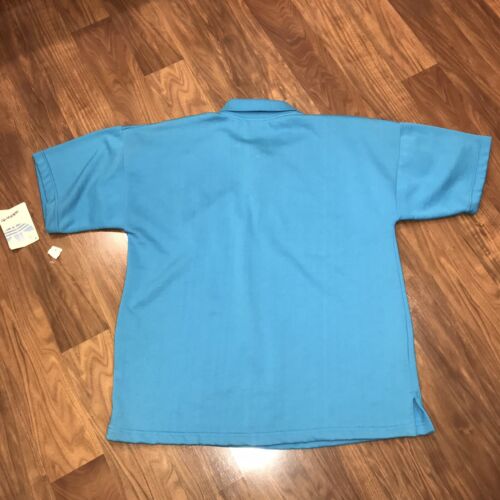 NOS Vtg 70s 80s ADIDAS Shirt Trefoil Logo Sweatshirt Polo Blue NEW Mens  MEDIUM