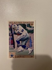 Larry Brown 1992 Upper Deck All Rookie Team Football Card #52. rookie card picture