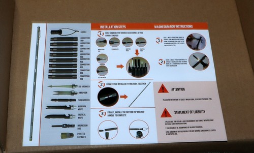 Multifunctional Hiking Stick | *Built to Last* Tactical Camping Outdoor Military - Photo 3 sur 5