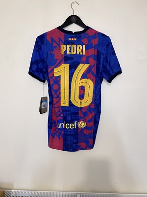 FC Barcelona PEDRI 16番シャツ Mサイズ Barcelona Pedri Medium CL Player Issue Nike jersey Football