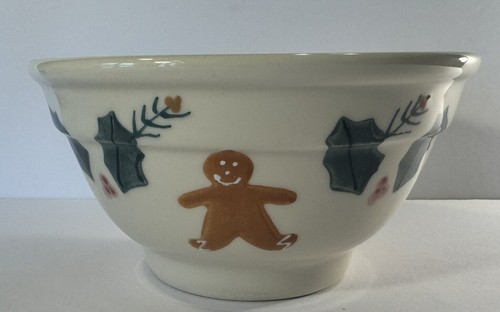 Hartstone Pottery Gingerbread Man & Holly Small Mixing Bowl - Picture 3 of 9
