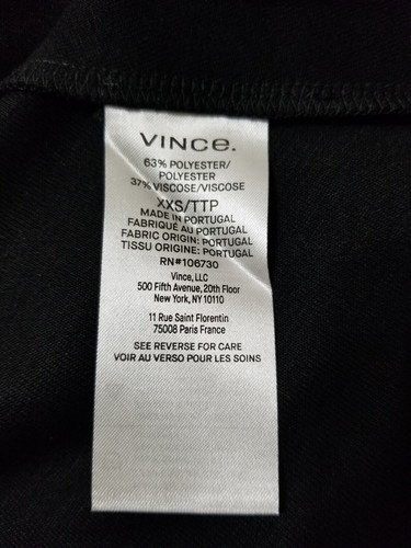 NWT Vince Crepe Knee-Length Skirt in Black Size XXS $225 - Picture 8 of 10