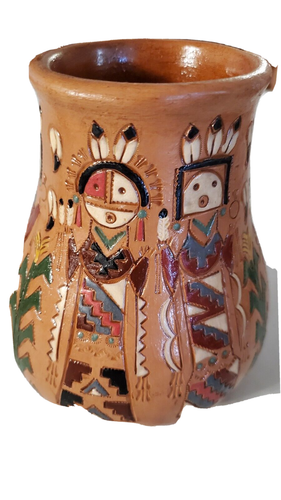 NATIVE AMERICAN NAVAJO POTTERY VASE BY IRENE & KEN WHITE 6" TALL signed - Picture 4 of 10
