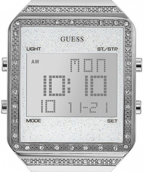 New Ladies Guess Retro Pop Digital Alarm Chrono Dual Time  display picture 1
