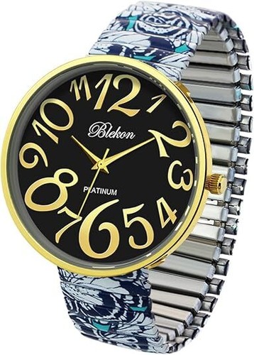 Blekon Damen-Armbanduhr XL 41mm Floral, Stretchband - Bild 28 von 39