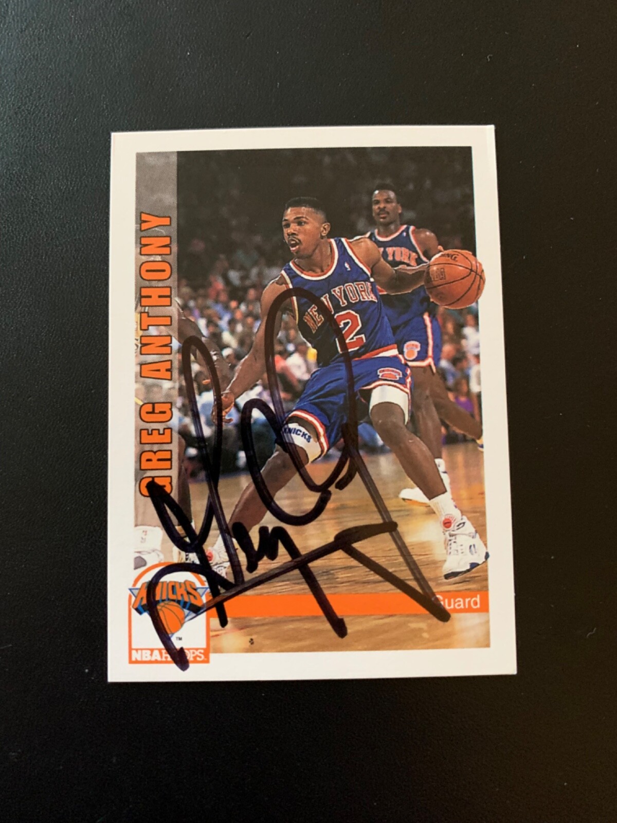 Greg Anthony Signed 1992-93 NBA Hoops #152 Card New York Knicks Autograph COA