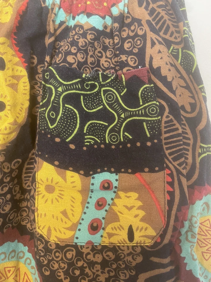 Pantalones cortos funky psicodélicos con cordón talla pequeña Foto 4 de 4