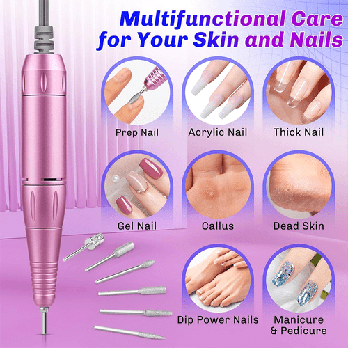 Professional Electric Nail File Drill Manicure Tool Pedicure Machine Set Kit - Bild 16 von 24
