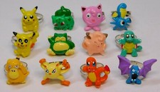 VINTAGE POKEMON 12-RING SET 1999 CHINA NEW UNUSED STRAIGHT FROM PACKAGE