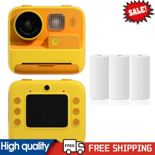 Children Camera Instant Print 2.0in IPS Screen with Thermal Print Paper (Yellow) - Photo 1/12