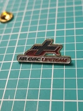 Vtg Air Evac Lifeteam Med Evac White Silver Tone Lapel Pin