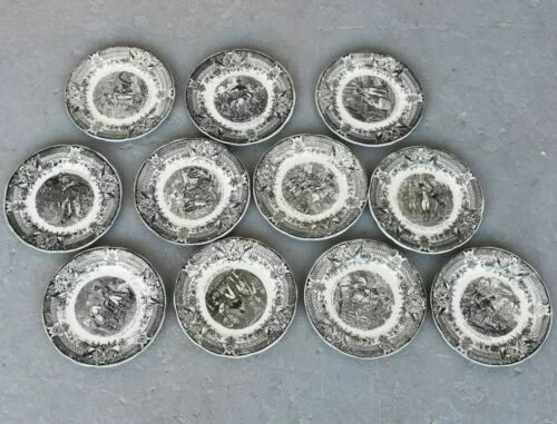 Assiettes en céramique de Limoges, de Sarreguemines