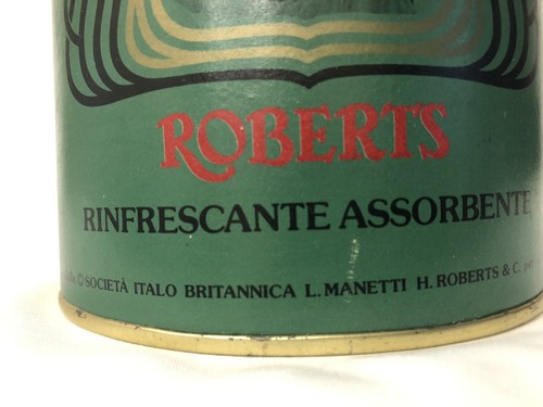 ROBERTS BOROTALCO SCATOLA TALCO 500 gr vuota - MANETTI - VINTAGE - Foto 16 di 17