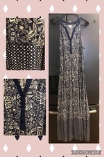 BEAUTIFUL! Womens Old Navy Maxi Dress Paisley Floral Polka Dot Sleeveless Large
