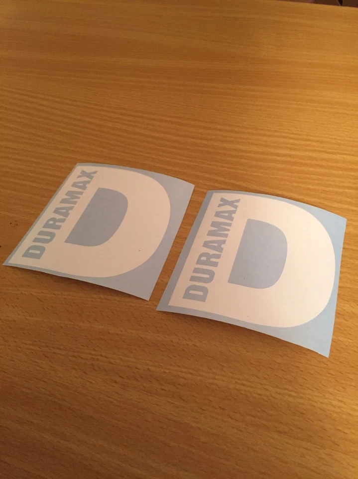 Pegatinas Duramax Diesel D 4" blancas más calcomanía extra camión 4x4 Foto 4 de 4