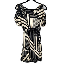 Urban Outfitters Silence + Noise Women's XS Black Tan Mini Dress Cold Shoulder