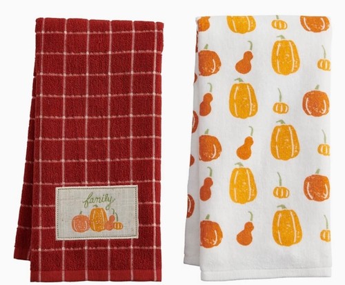 Celebrate Fall Thanksgiving 2-Pack Multicolor Cotton Kitchen Terry Tea Towels - Picture 38 of 89
