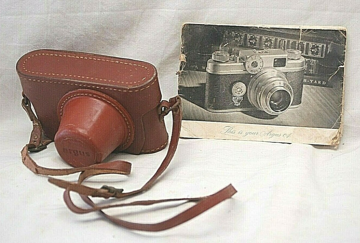 Argus C4 35mm Film Camera Leather Case & Manual Vintage 1953 | eBay