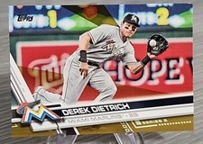 Derek Dietrich 2017 Topps Series 2 Gold Parallel /2017 #424 Miami Marlins