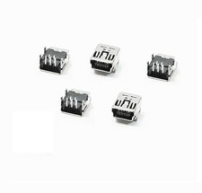 5Pcs NEW Mini USB Type B 5-Pin Female Socket Right Angle DIP Jack Connector