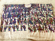 Vintage handgewebter bestickter GUATEMALTEKISCHER HUIPIL Top Poncho MEN