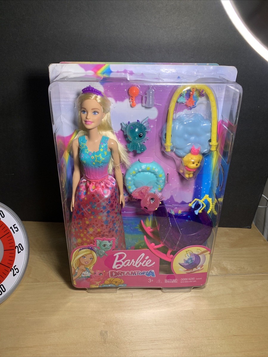 Barbie Dreamtopia Dragon Nursery Playset With Barbie Princess Doll