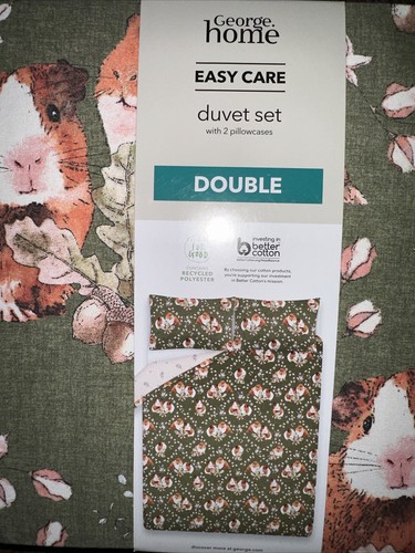 Guinea Pig Autumnal Duvet Cover & Hot Water Bottle all sizes BNWT - Imagen 2 de 7