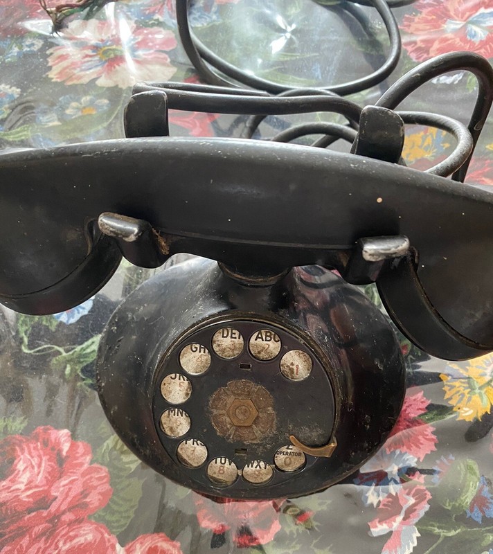 Bell System Western Electric Rotary Dial Desk Phone -Used Condition-Wires Attach